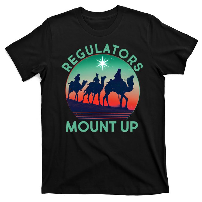 Christmas Regulars Mount Up Three Wise Men T-Shirt