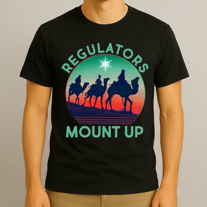 Christmas Regulars Mount Up Three Wise Men T-Shirt