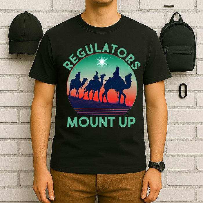 Christmas Regulars Mount Up Three Wise Men T-Shirt