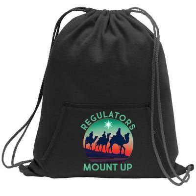 Christmas Regulars Mount Up Three Wise Men Sweatshirt Cinch Pack Bag