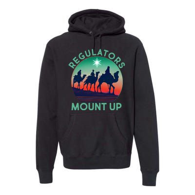 Christmas Regulars Mount Up Three Wise Men Premium Hoodie