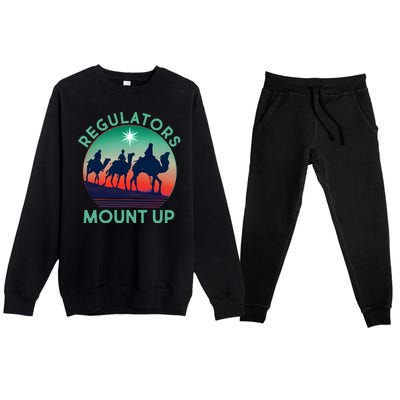 Christmas Regulars Mount Up Three Wise Men Premium Crewneck Sweatsuit Set