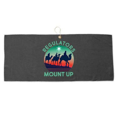 Christmas Regulars Mount Up Three Wise Men Large Microfiber Waffle Golf Towel