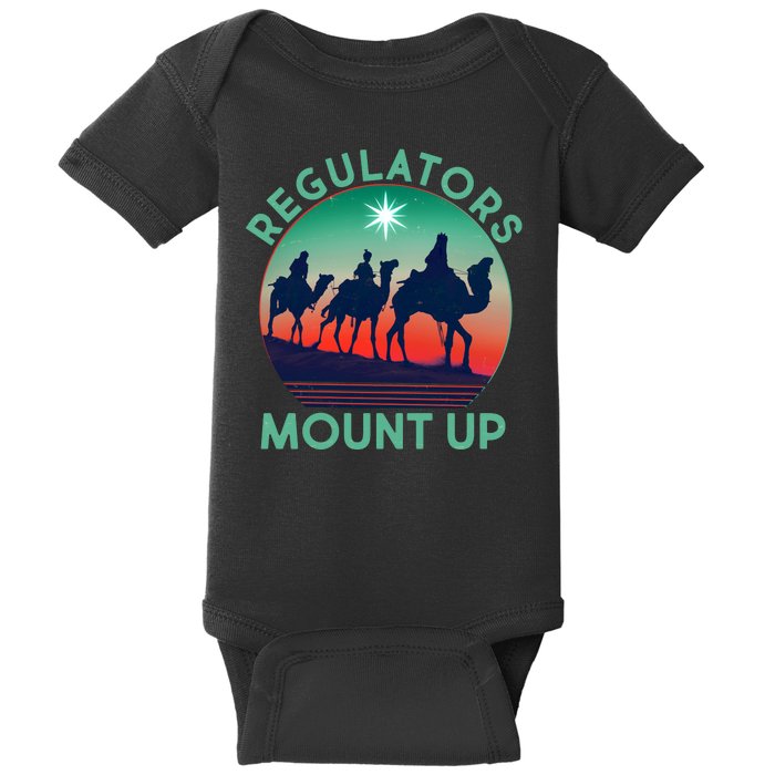 Christmas Regulars Mount Up Three Wise Men Baby Bodysuit