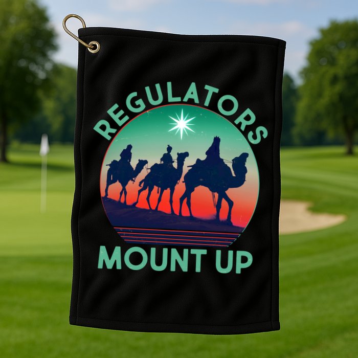 Christmas Regulars Mount Up Three Wise Men Golf Towel