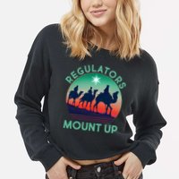 Christmas Regulars Mount Up Three Wise Men Cropped Pullover Crew