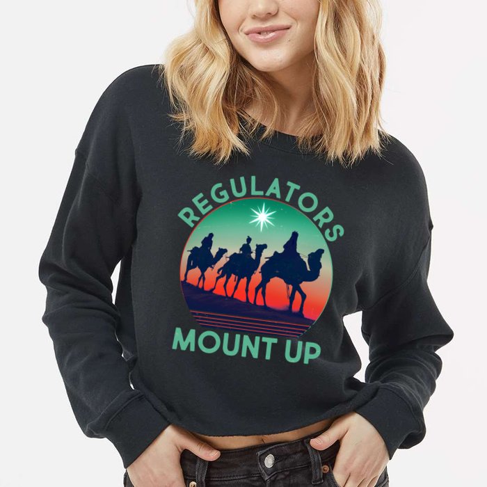 Christmas Regulars Mount Up Three Wise Men Cropped Pullover Crew