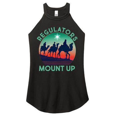 Christmas Regulars Mount Up Three Wise Men Women's Perfect Tri Rocker Tank