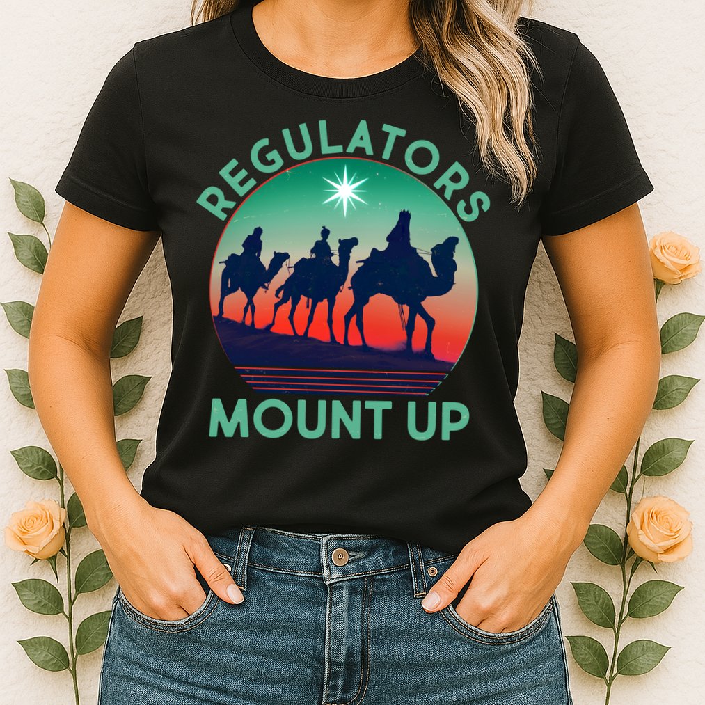 Christmas Regulars Mount Up Three Wise Men Womens T-Shirt