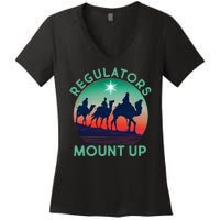 Christmas Regulars Mount Up Three Wise Men Women's V-Neck T-Shirt