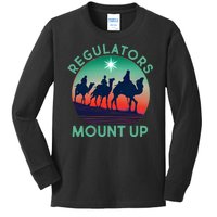 Christmas Regulars Mount Up Three Wise Men Kids Long Sleeve Shirt