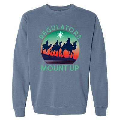 Christmas Regulars Mount Up Three Wise Men Garment-Dyed Sweatshirt