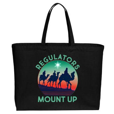 Christmas Regulars Mount Up Three Wise Men Cotton Canvas Jumbo Tote