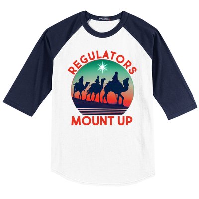 Christmas Regulars Mount Up Three Wise Men Baseball Sleeve Shirt