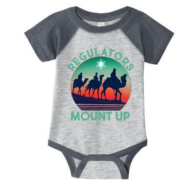 Christmas Regulars Mount Up Three Wise Men Infant Baby Jersey Bodysuit