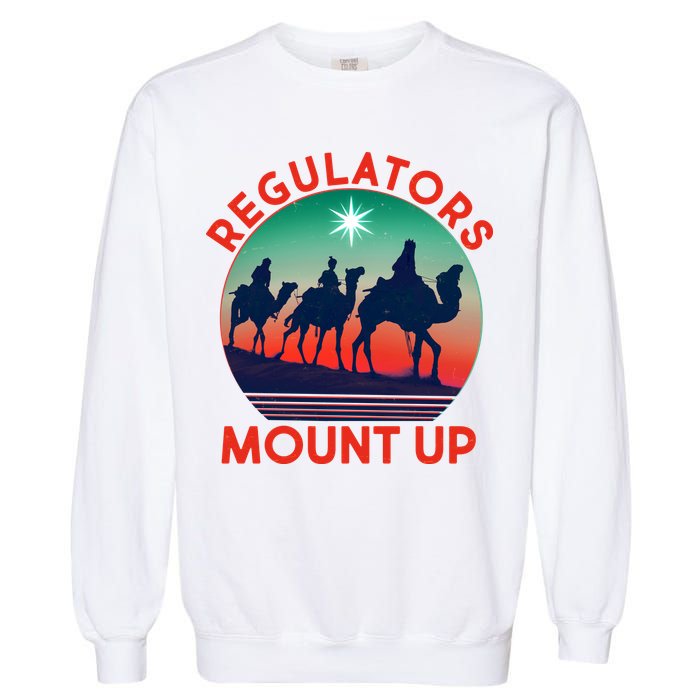 Christmas Regulars Mount Up Three Wise Men Garment-Dyed Sweatshirt