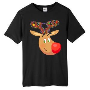 Christmas Reindeer Antler Lights Tall Fusion ChromaSoft Performance T-Shirt