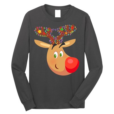 Christmas Reindeer Antler Lights Long Sleeve Shirt