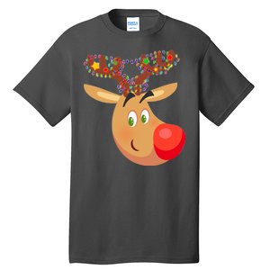 Christmas Reindeer Antler Lights Tall T-Shirt