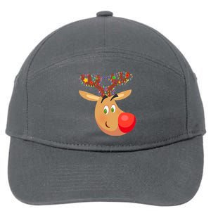 Christmas Reindeer Antler Lights 7-Panel Snapback Hat