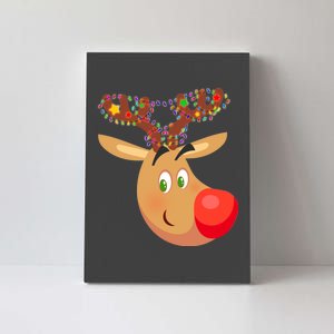 Christmas Reindeer Antler Lights Canvas