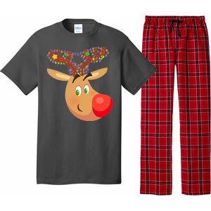 Christmas Reindeer Antler Lights Pajama Set