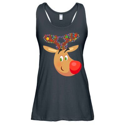 Christmas Reindeer Antler Lights Ladies Essential Flowy Tank