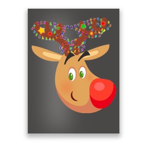 Christmas Reindeer Antler Lights Poster