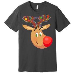 Christmas Reindeer Antler Lights Premium T-Shirt