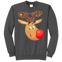 Christmas Reindeer Antler Lights Tall Sweatshirt