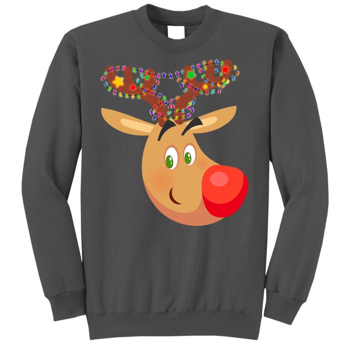 Christmas Reindeer Antler Lights Tall Sweatshirt