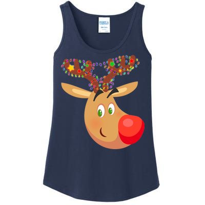 Christmas Reindeer Antler Lights Ladies Essential Tank