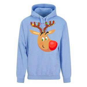 Christmas Reindeer Antler Lights Unisex Surf Hoodie