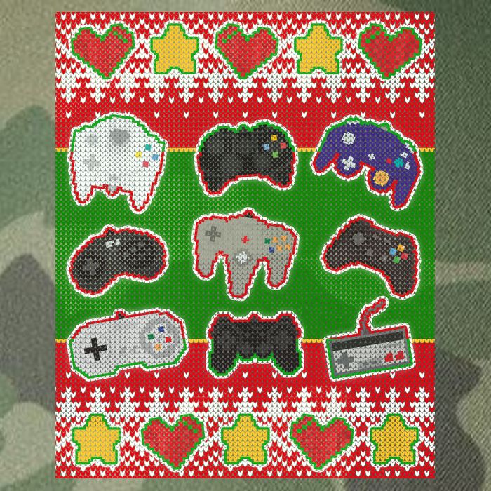 Christmas Retro Video Game Controllers Ugly Sweater Legacy Tie Dye Trucker Hat