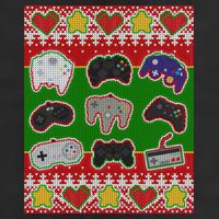 Christmas Retro Video Game Controllers Ugly Sweater Cool Comfort Performance Bucket Hat