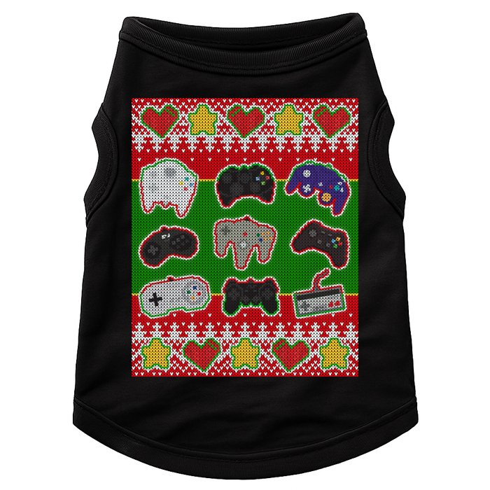 Christmas Retro Video Game Controllers Ugly Sweater Doggie Tank