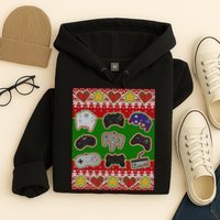 Christmas Retro Video Game Controllers Ugly Sweater Hoodie