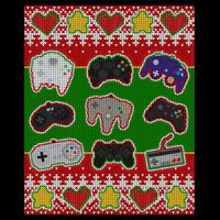 Christmas Retro Video Game Controllers Ugly Sweater Hoodie