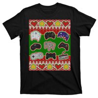 Christmas Retro Video Game Controllers Ugly Sweater T-Shirt