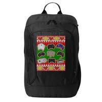 Christmas Retro Video Game Controllers Ugly Sweater City Backpack