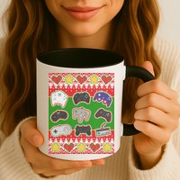 Christmas Retro Video Game Controllers Ugly Sweater Mug
