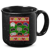 Christmas Retro Video Game Controllers Ugly Sweater 15oz Campfire Ceramic Mug
