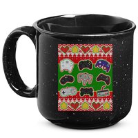 Christmas Retro Video Game Controllers Ugly Sweater 15oz Campfire Ceramic Mug