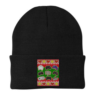 Christmas Retro Video Game Controllers Ugly Sweater Beanie