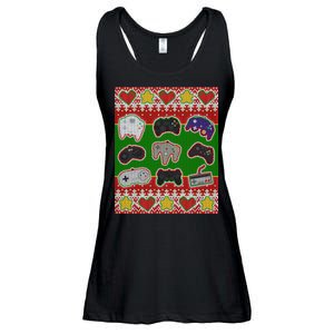 Christmas Retro Video Game Controllers Ugly Sweater Ladies Essential Flowy Tank