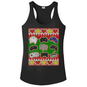 Christmas Retro Video Game Controllers Ugly Sweater Ladies PosiCharge Competitor Racerback Tank