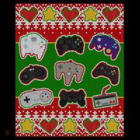 Christmas Retro Video Game Controllers Ugly Sweater Toddler Sweatshirt