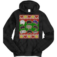 Christmas Retro Video Game Controllers Ugly Sweater Tie Dye Hoodie