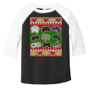 Christmas Retro Video Game Controllers Ugly Sweater Toddler Fine Jersey T-Shirt