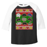 Christmas Retro Video Game Controllers Ugly Sweater Toddler Fine Jersey T-Shirt